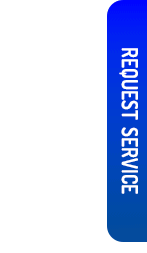Conejo's rabbit mascot, Gauge, pointing to a blue and white "Request Service" box