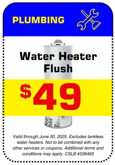 $49 Water Heater Flush Coupon