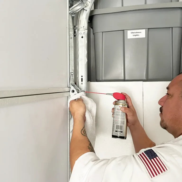 Garage door maintenance and tune-up - Lubrication of garage door tracks