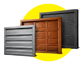Steel, wood, and composite garage doors