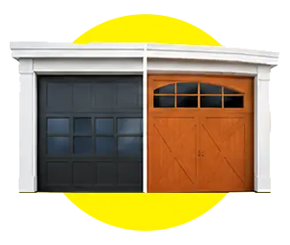 Modern and traditional garage door styles