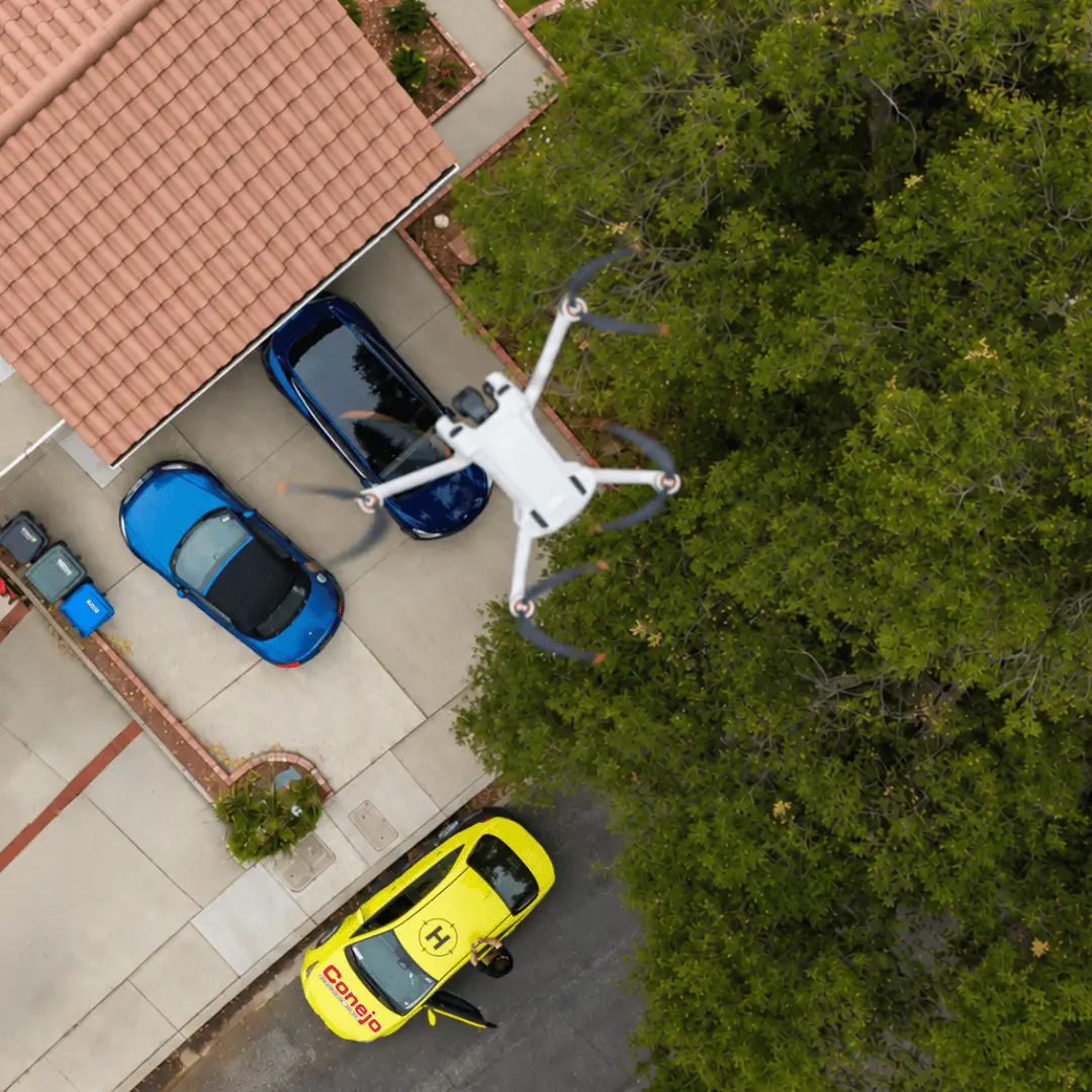 Roof checkup using a drone